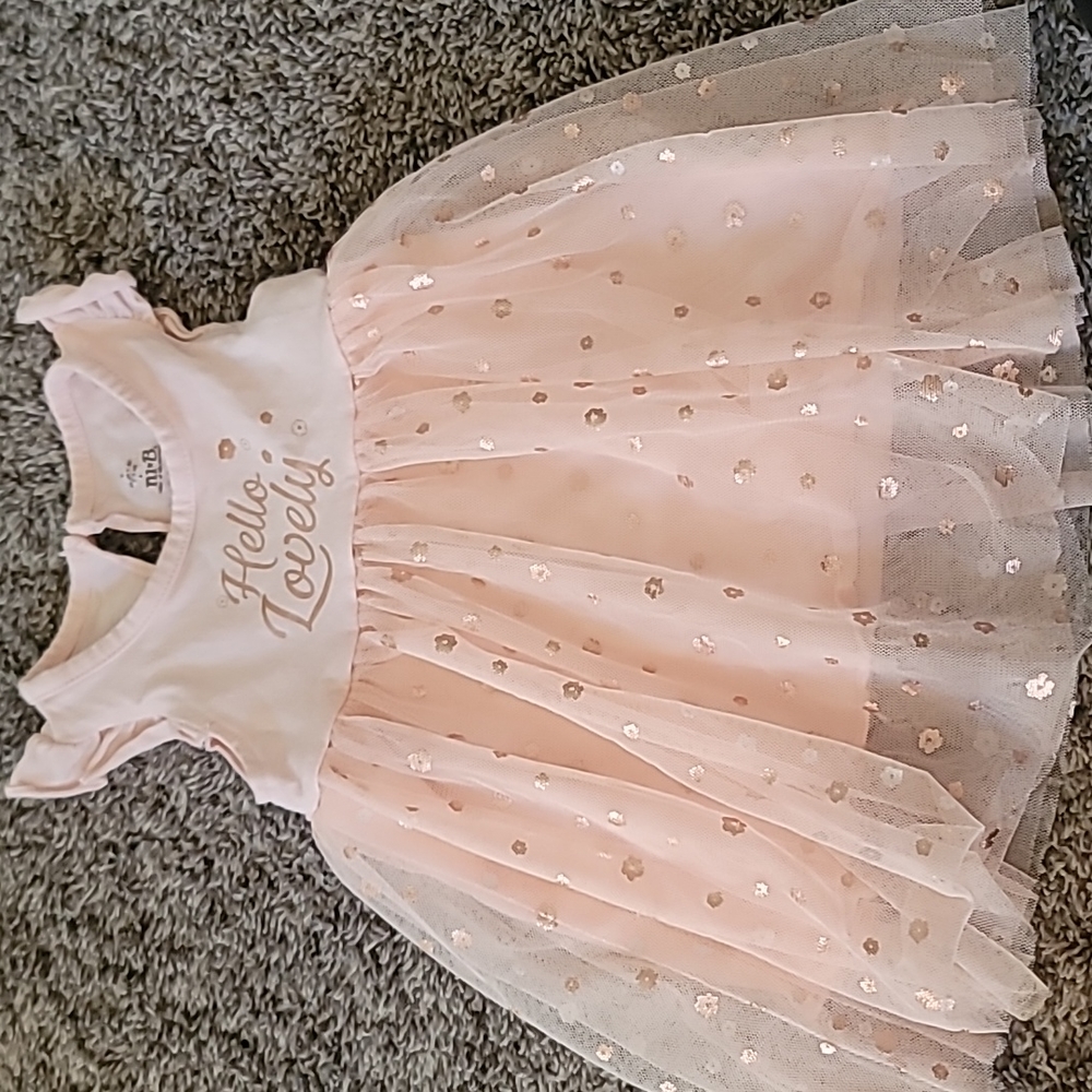 BEAUTIFUL HELLO LOVELY pink/gold dress